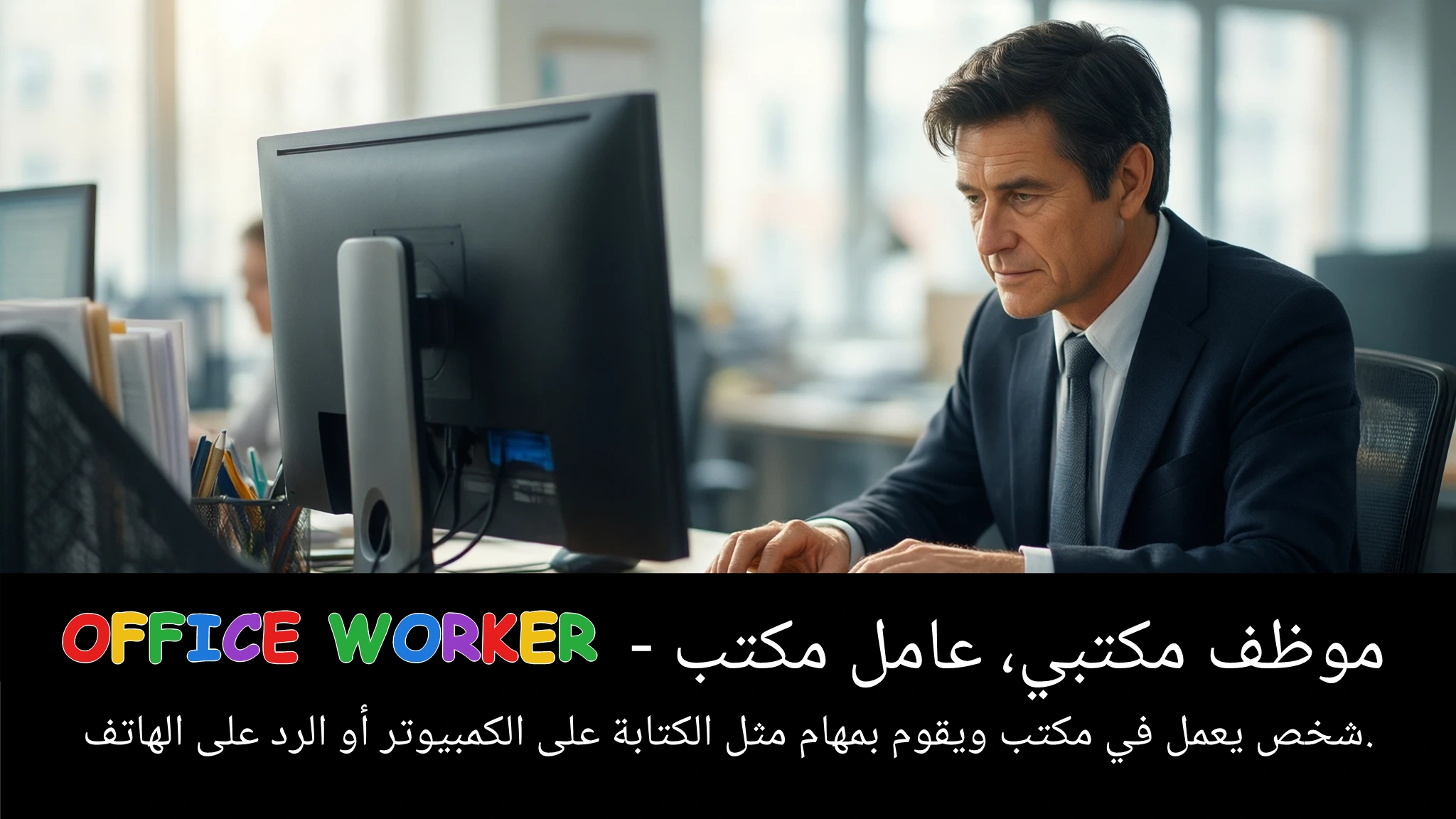 Arabic Illustration for office worker